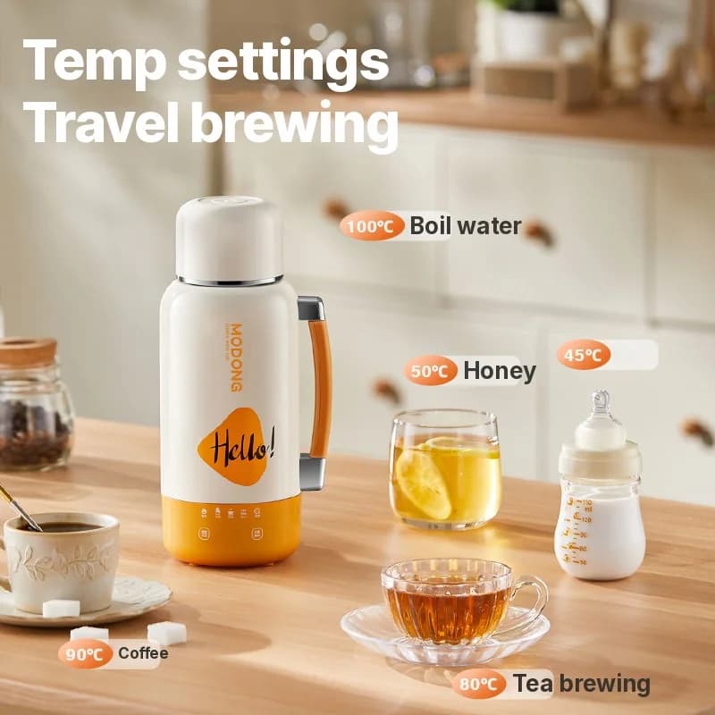 Portable Electric Travel Kettle Cup with Auto Shut-Off