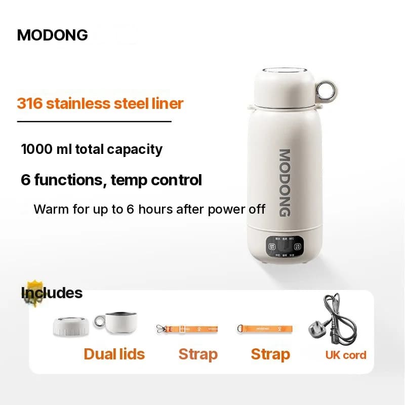 Portable Electric Travel Kettle 1L 304 or 316 Stainless Steel
