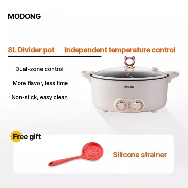 Electric Hot Pot Divider Pot 6L-8L, 220V, 5-6 Person