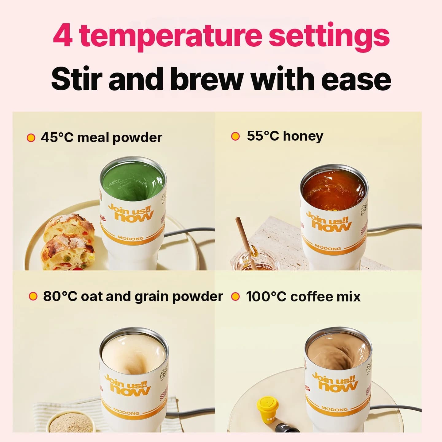 Electric Heating Cup With Stirring Function, 220V Portable