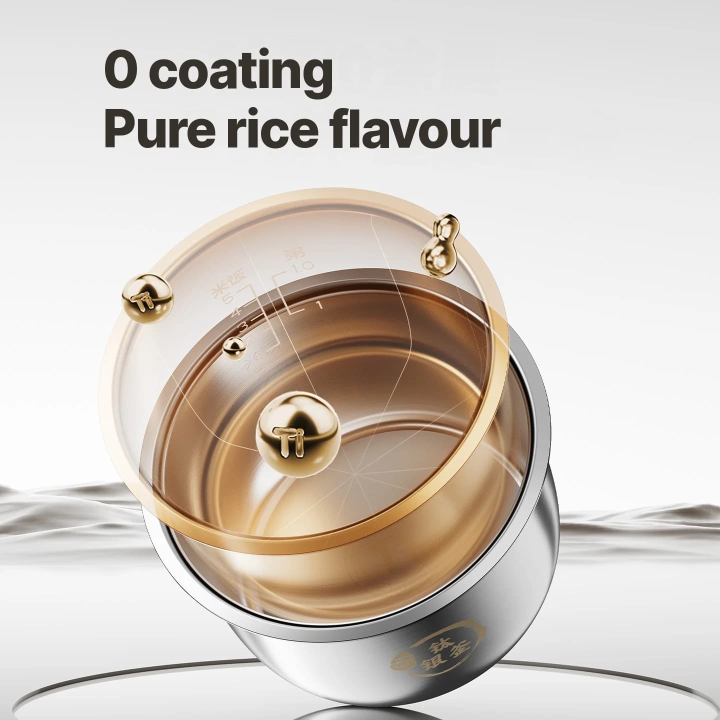 3L Electric Rice Cooker With Titanium Inner Pot, Keep Warm