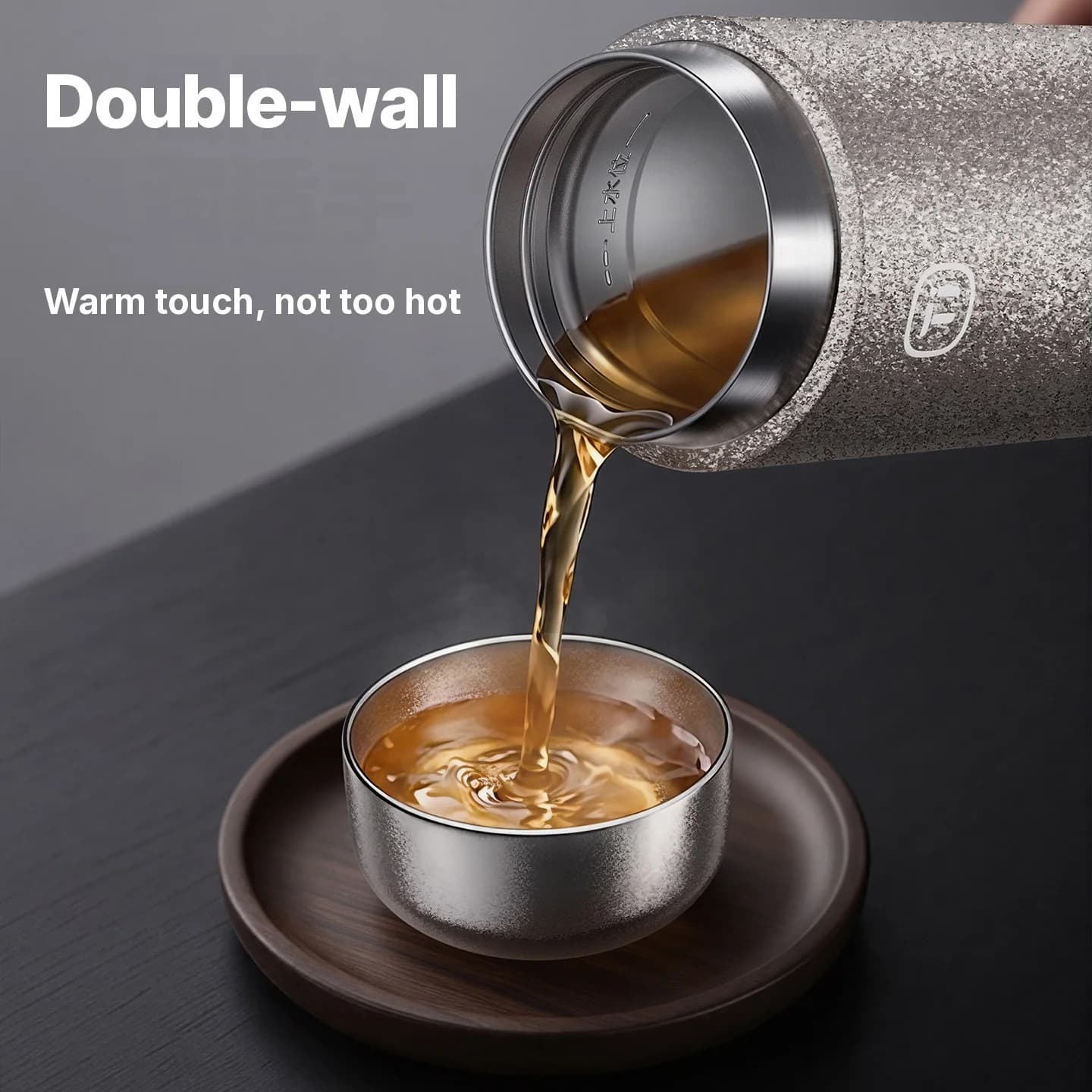 Pure Titanium Gongfu Tea Cup Set 55ml Handmade Plain Finish