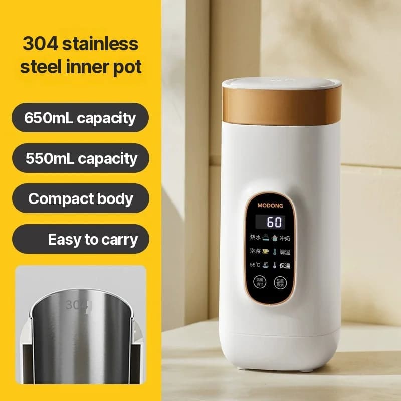 Portable Electric Travel Kettle Cup With Keep Warm