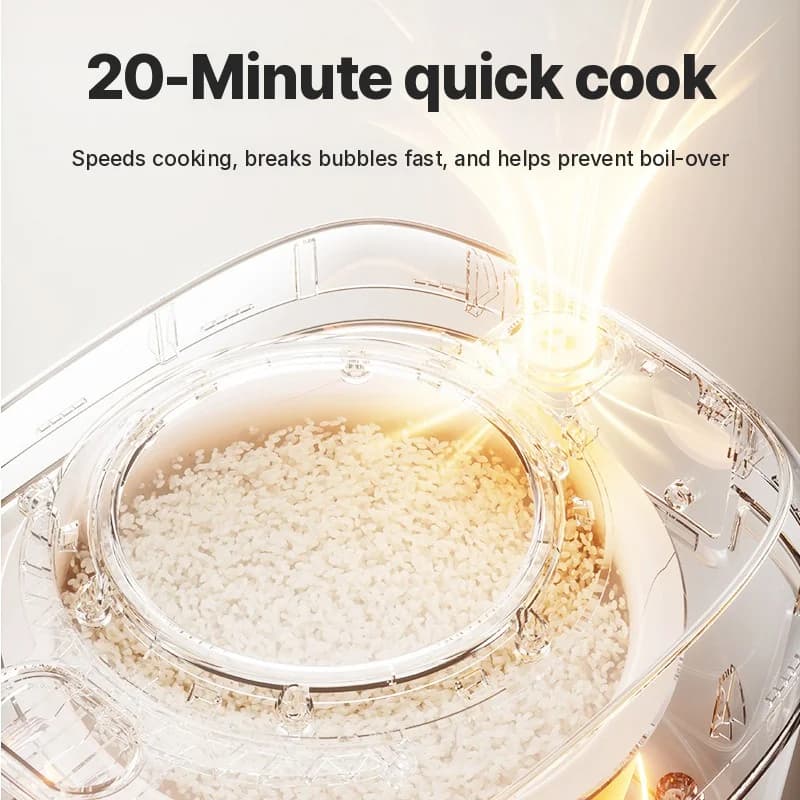 3L Electric Rice Cooker with Ceramic Inner Pot, 600W