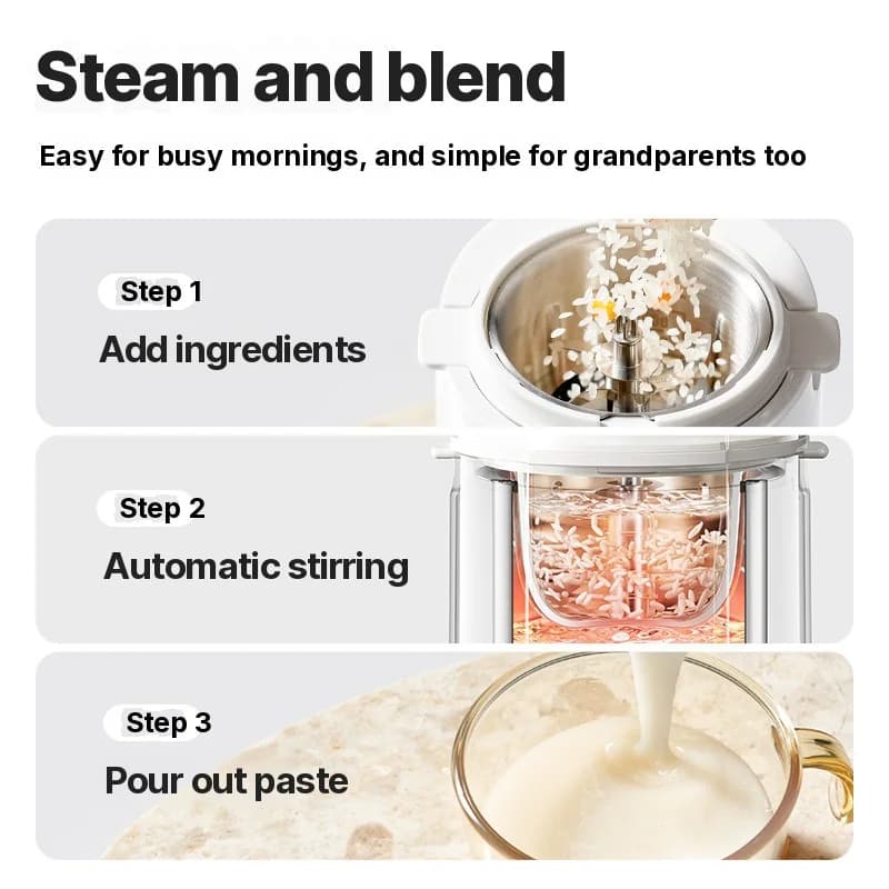 Baby Food Maker Heating Blender With Steaming And Grinding