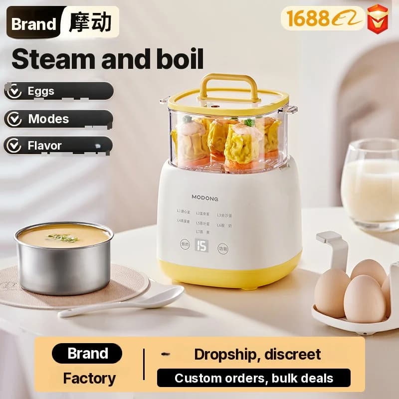 Electric Egg Boiler 4-6 Eggs With Egg Custard Bowl