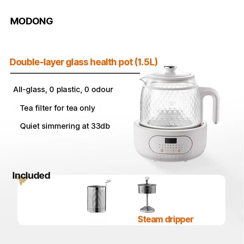 Electric Health Pot Glass Body Thermostatic Tea Maker
