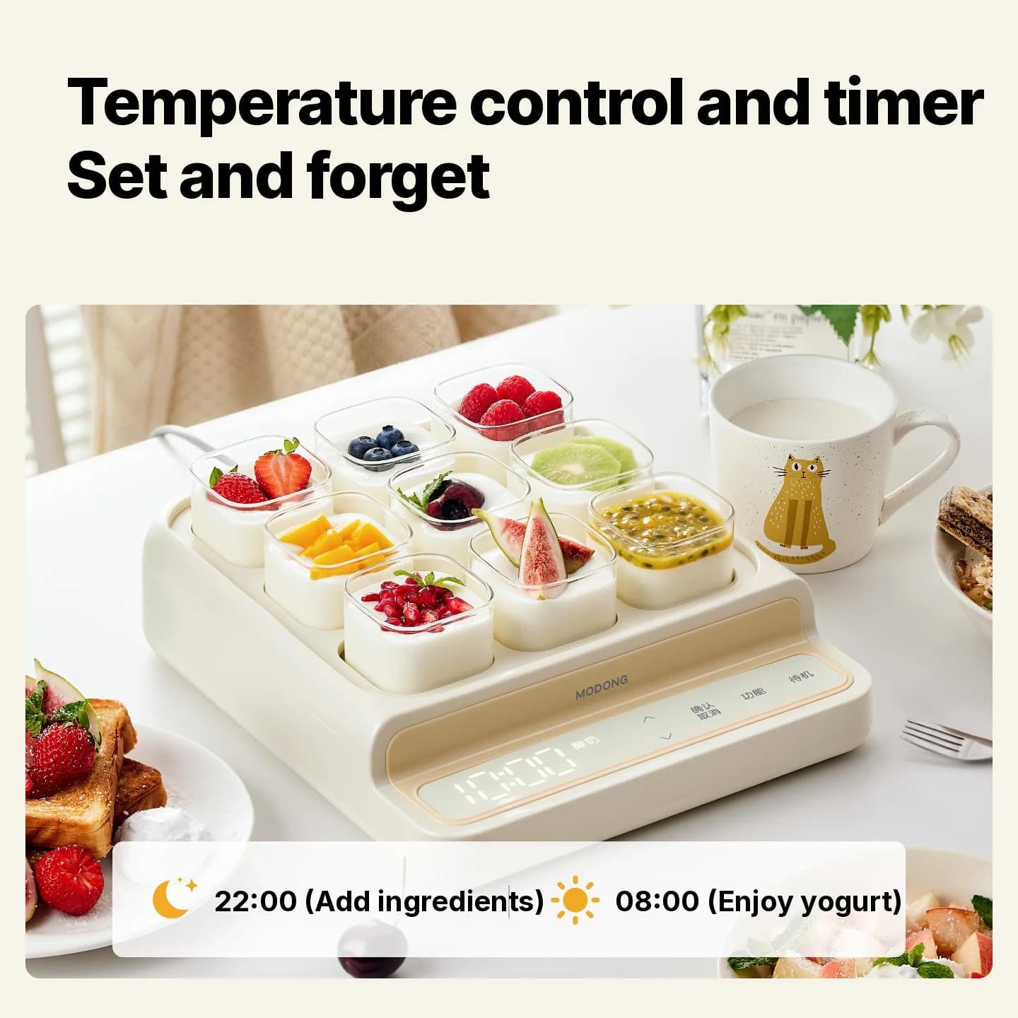 9-Cup Yogurt Maker With Glass Inner Pot And Timer