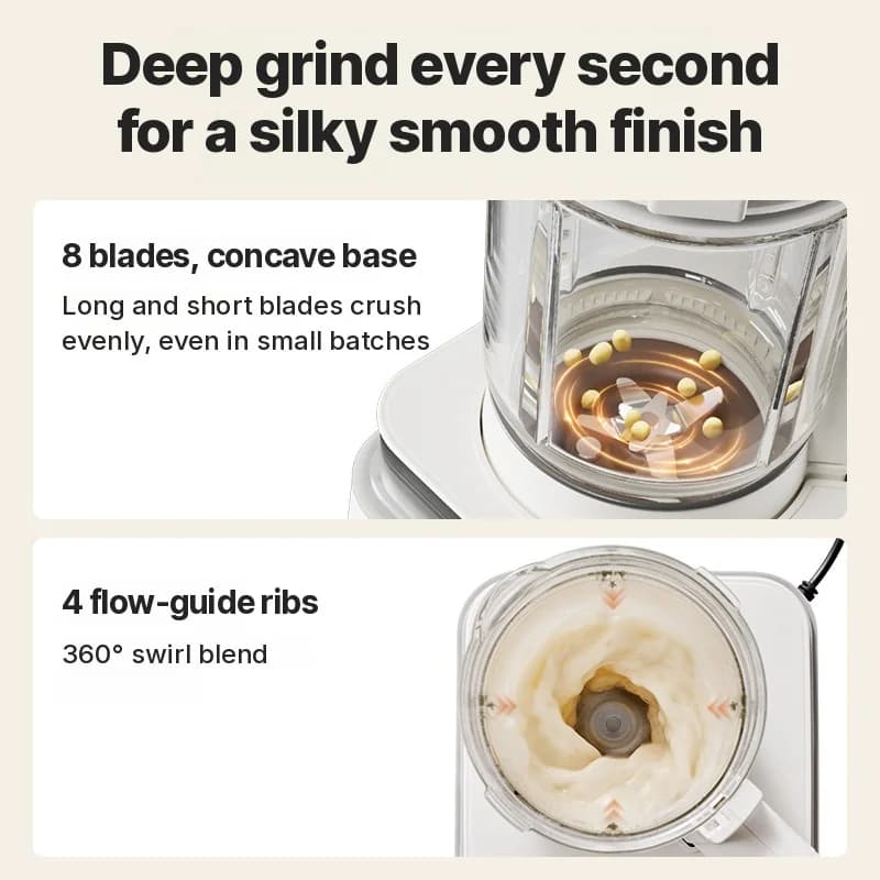 Heating Blender With Quiet Operation and Keep Warm Function