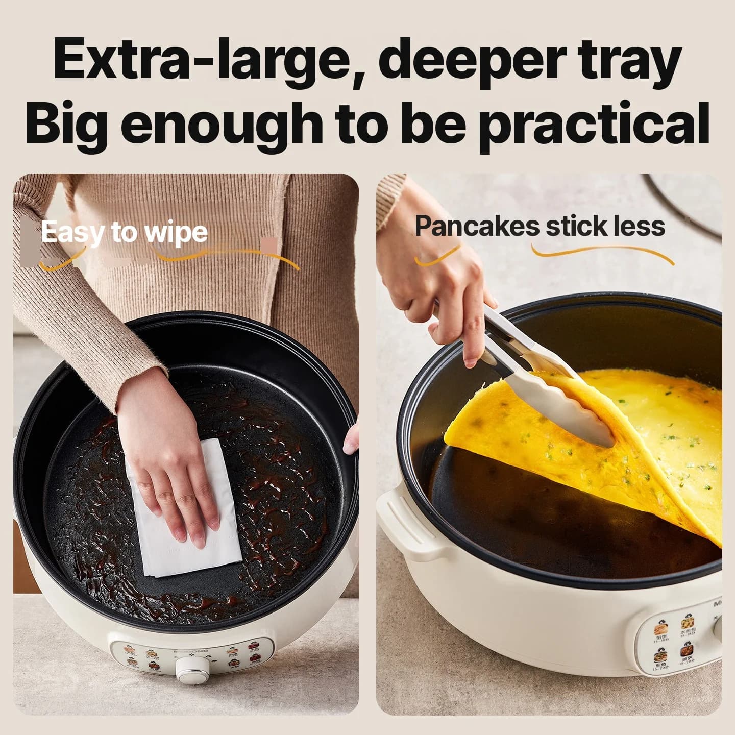 Electric Double-Sided Heating Griddle 4L Non-Stick 1800W