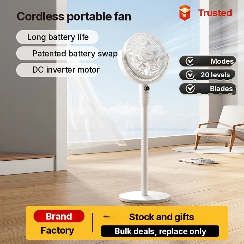 Table Air Circulation Fan with Voice Control and Oscillation