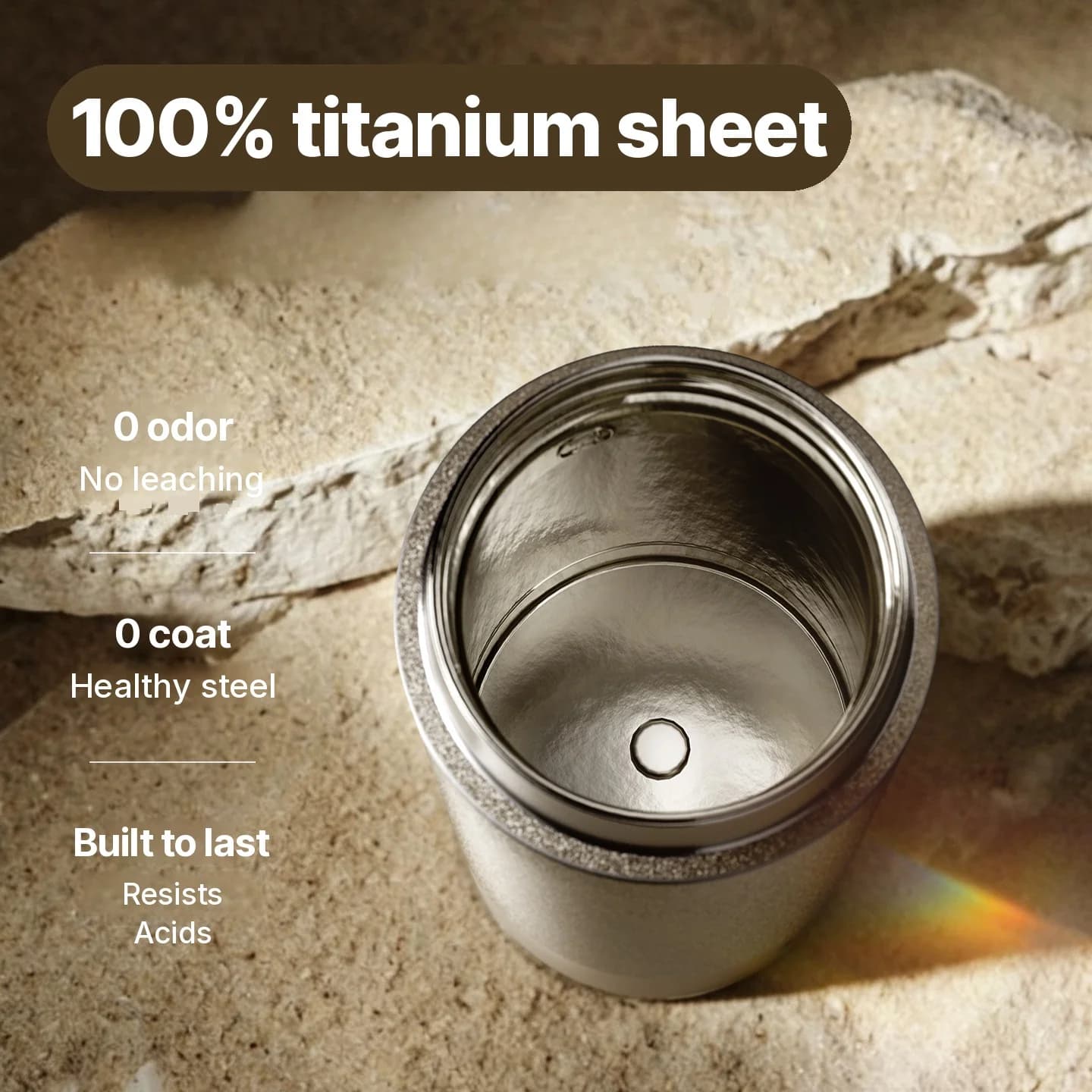 Titanium Electric Heated Travel Cup 350ml with Temperature Control