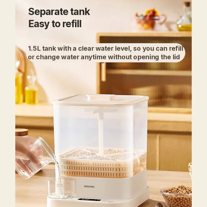 Electric Sprout Maker for Home 1.5L 20W 3-Layer