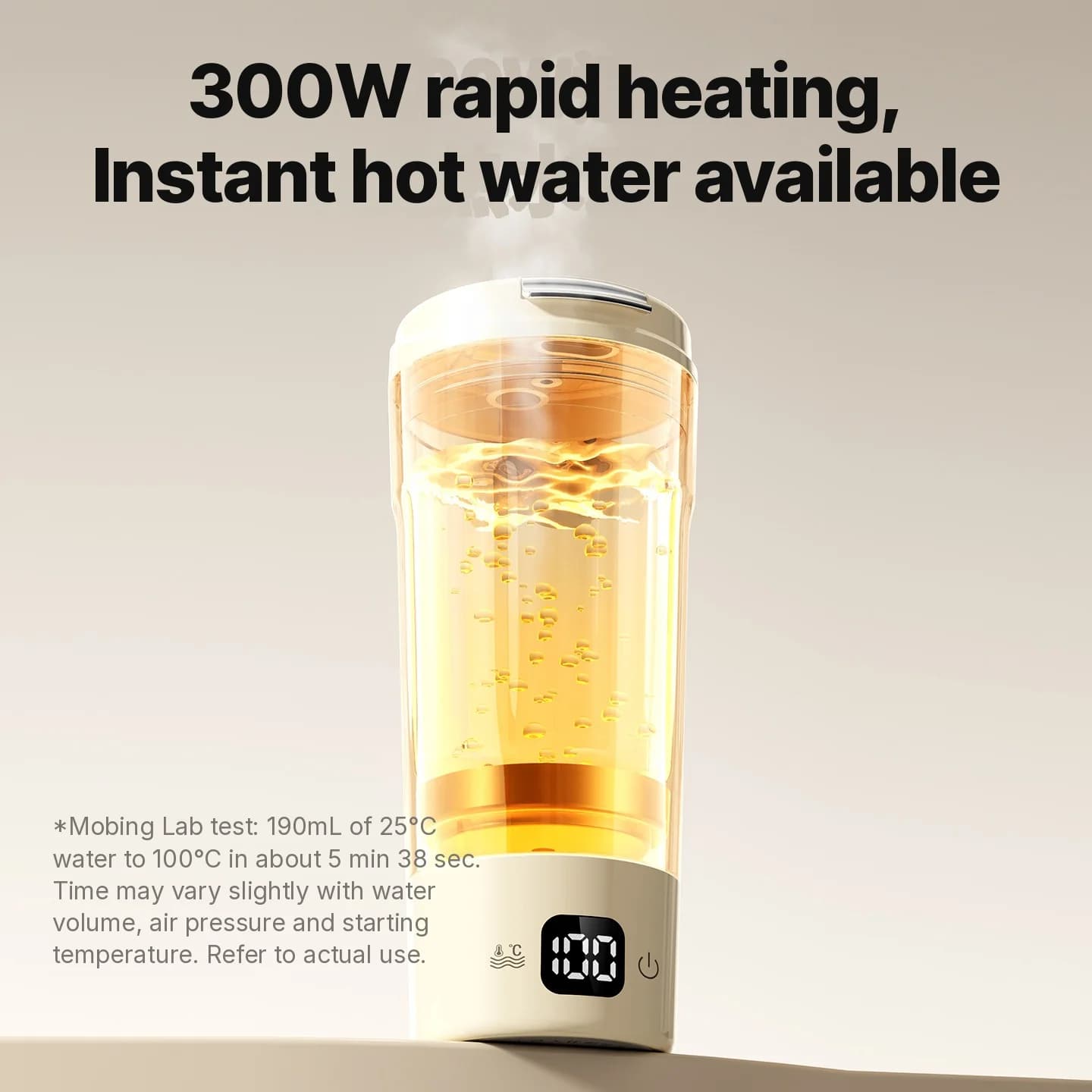 Portable Electric Heating Cup, 400mL, 7 Temperature Settings