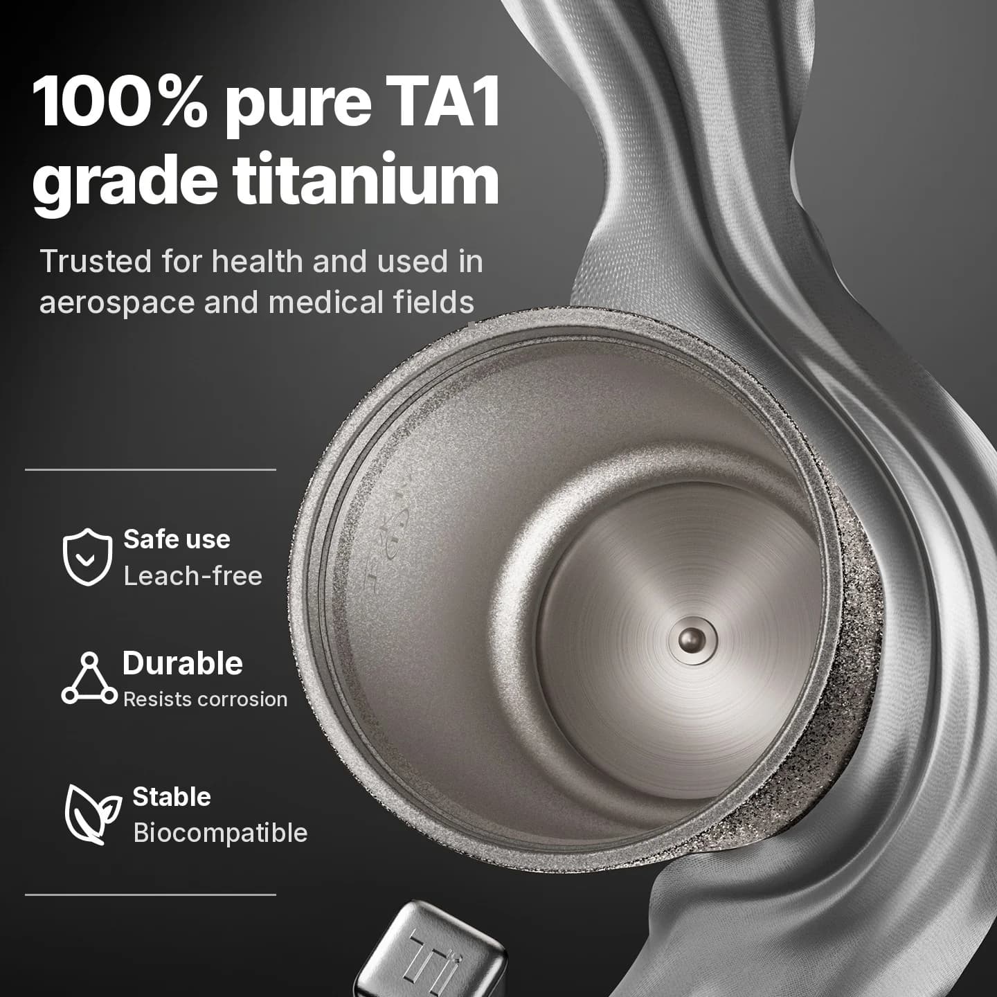 Portable Titanium Electric Heating Cup 400ml Temperature Display