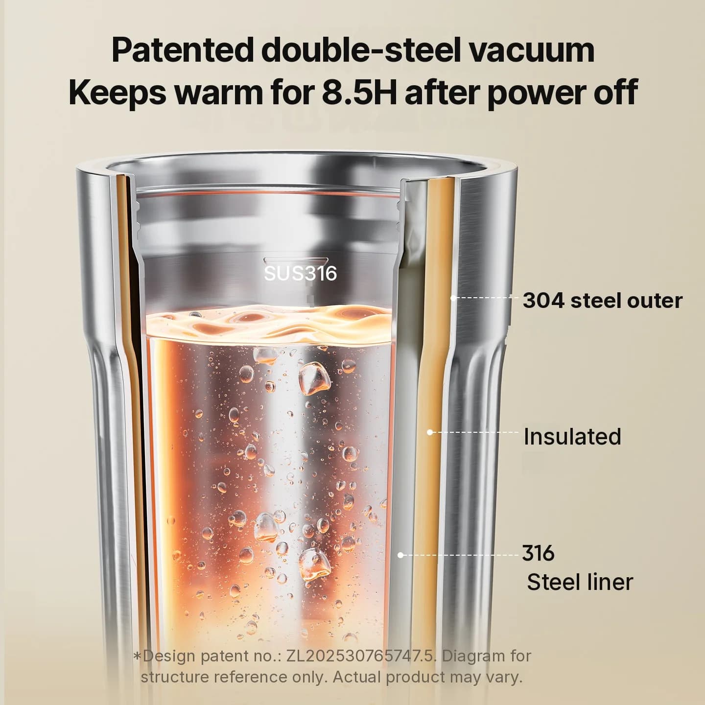Portable Electric Heating Cup, 400mL, 7 Temperature Settings