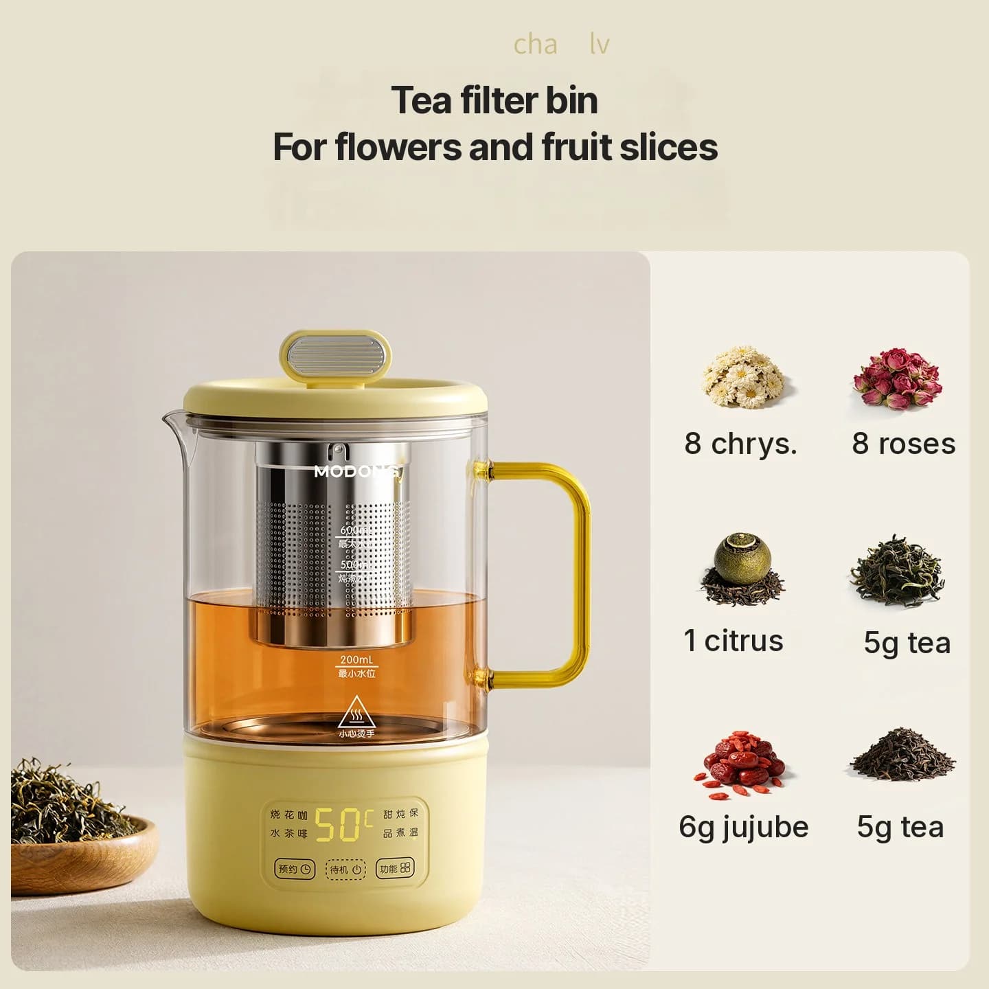 Glass Electric Heating Cup With Temperature Control For Baby Milk