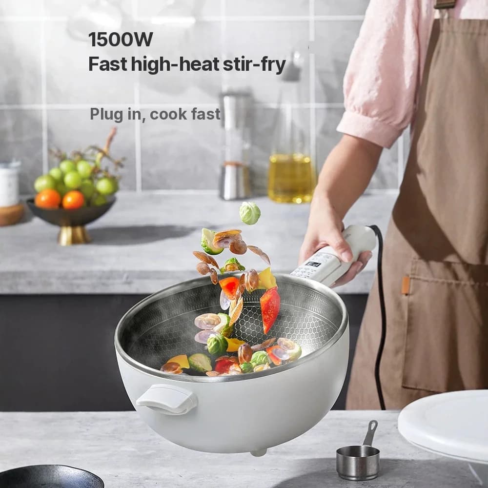 Electric Multifunction Hot Pot with Steam Basket 5L 220V