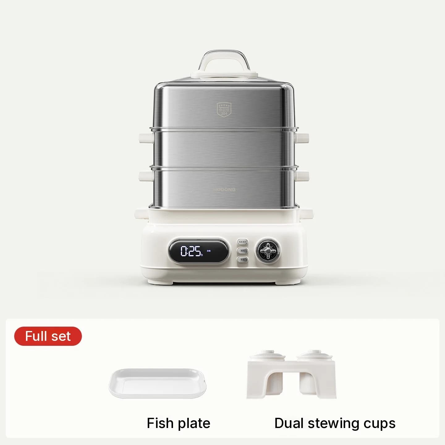 Electric Stainless Steel 3-Tier Steam Cooker 18L 220V 1500W
