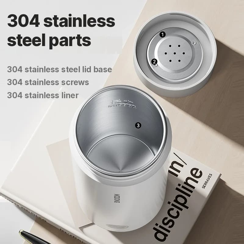 Portable Electric Heating Water Cup 304 Liner 300ml