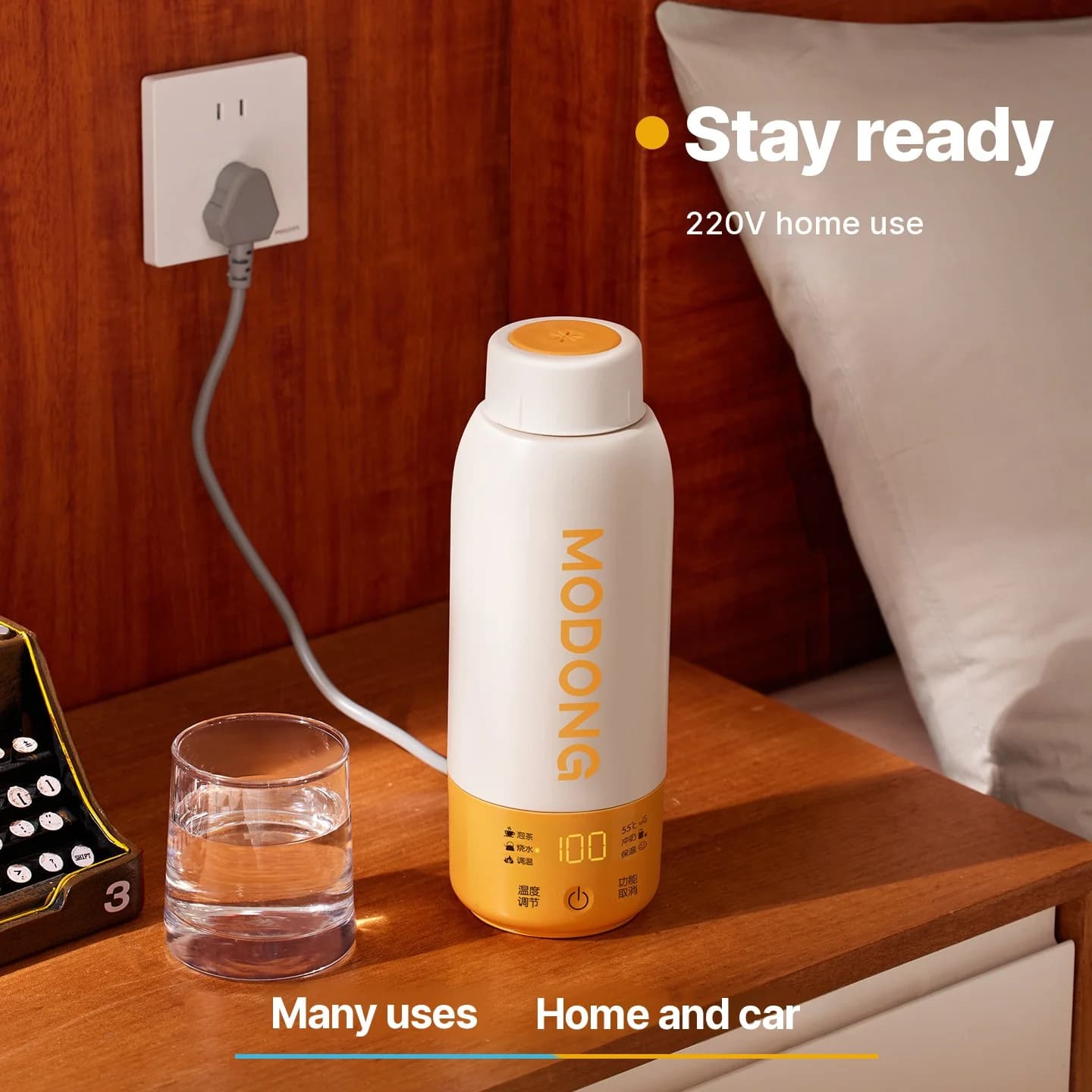 Portable Car Electric Water Heating Cup with Temperature Control