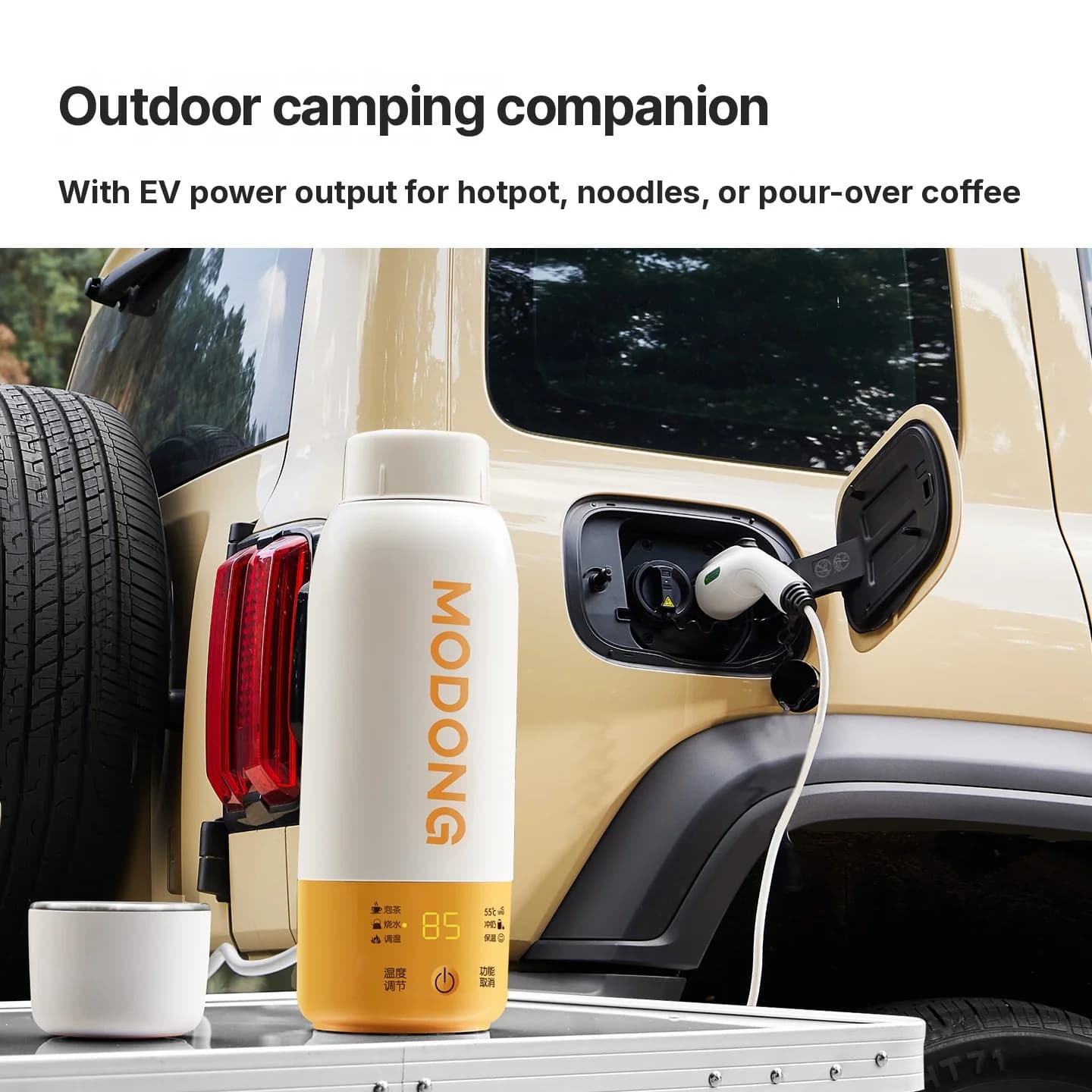 Portable Car Electric Water Heating Cup with Temperature Control