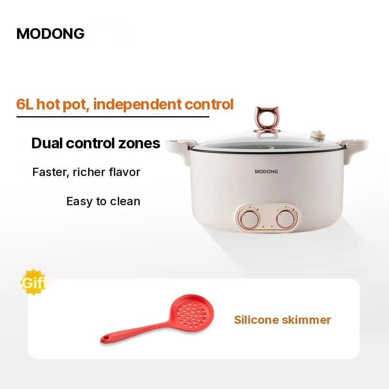 Electric Hot Pot Divider Pot 6L-8L, 220V, 5-6 Person