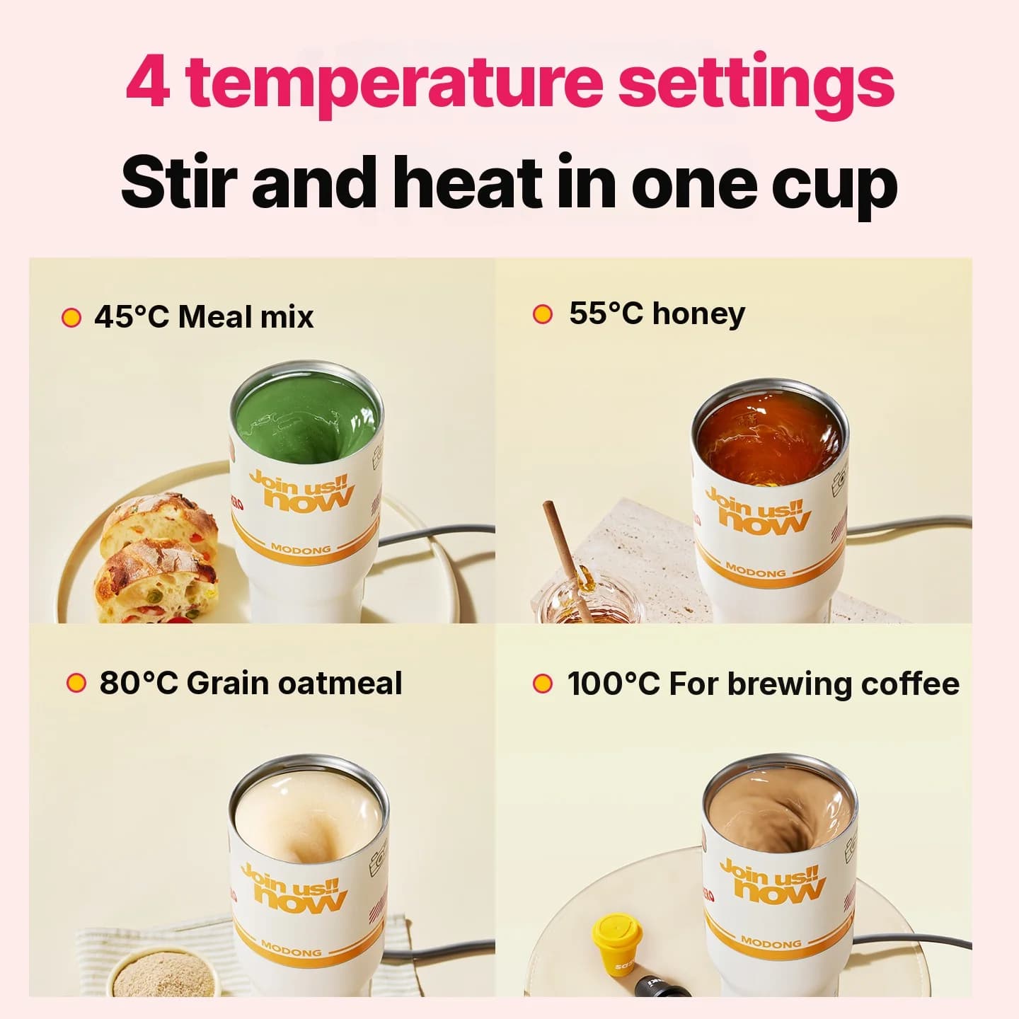 Electric Heating Cup With Stirring Function, 220V Portable