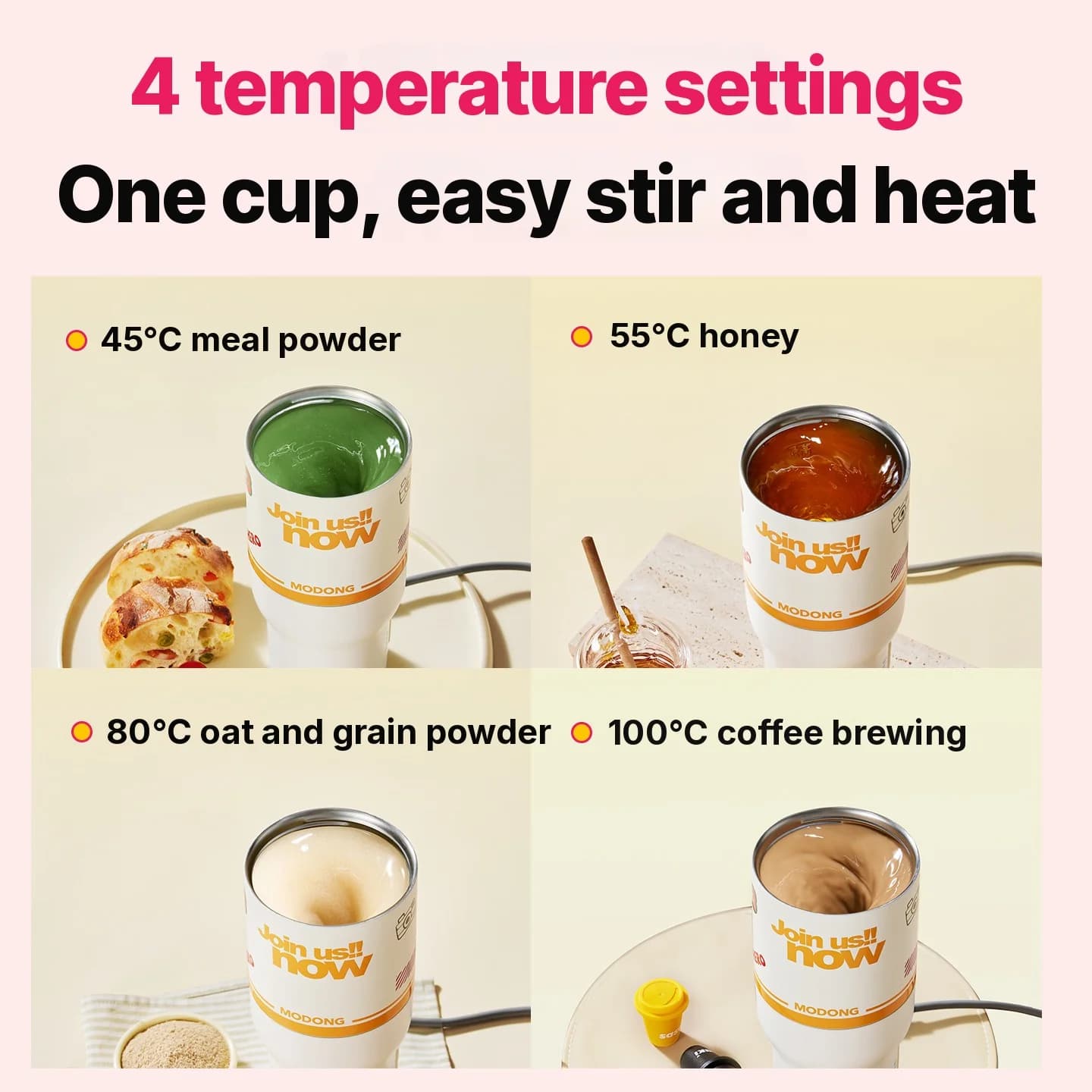 Electric Heating Stirring Cup Portable 220V 2500W 316 Steel