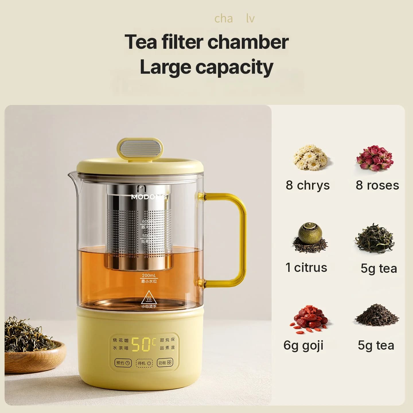 Glass Electric Heating Cup With Temperature Control For Baby Milk