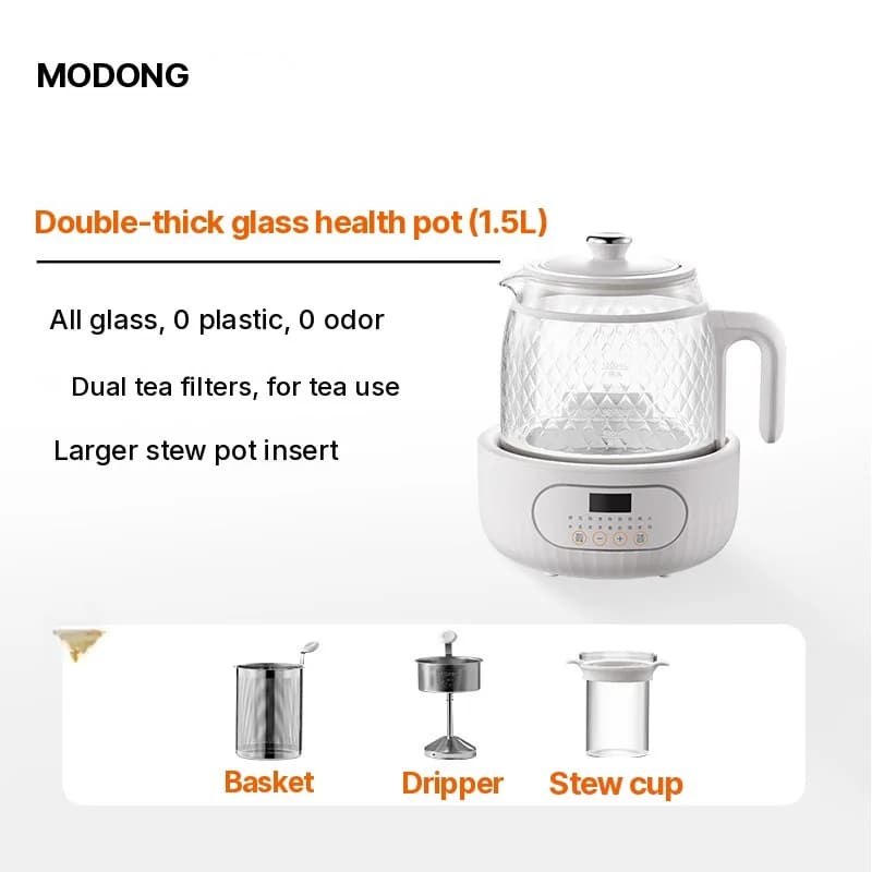Electric Health Pot Glass Body Thermostatic Tea Maker