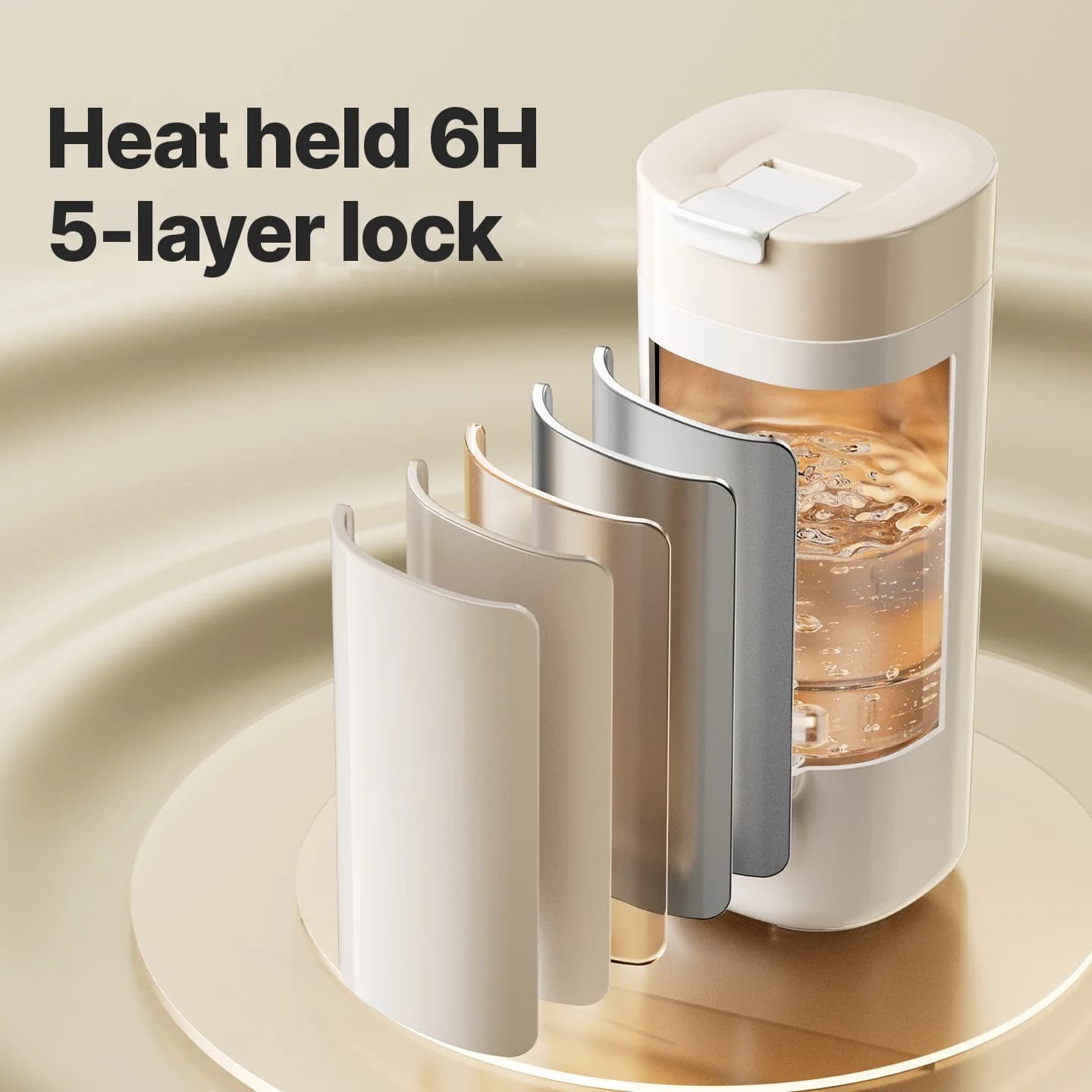Portable Electric Heating Cup with Temperature Control