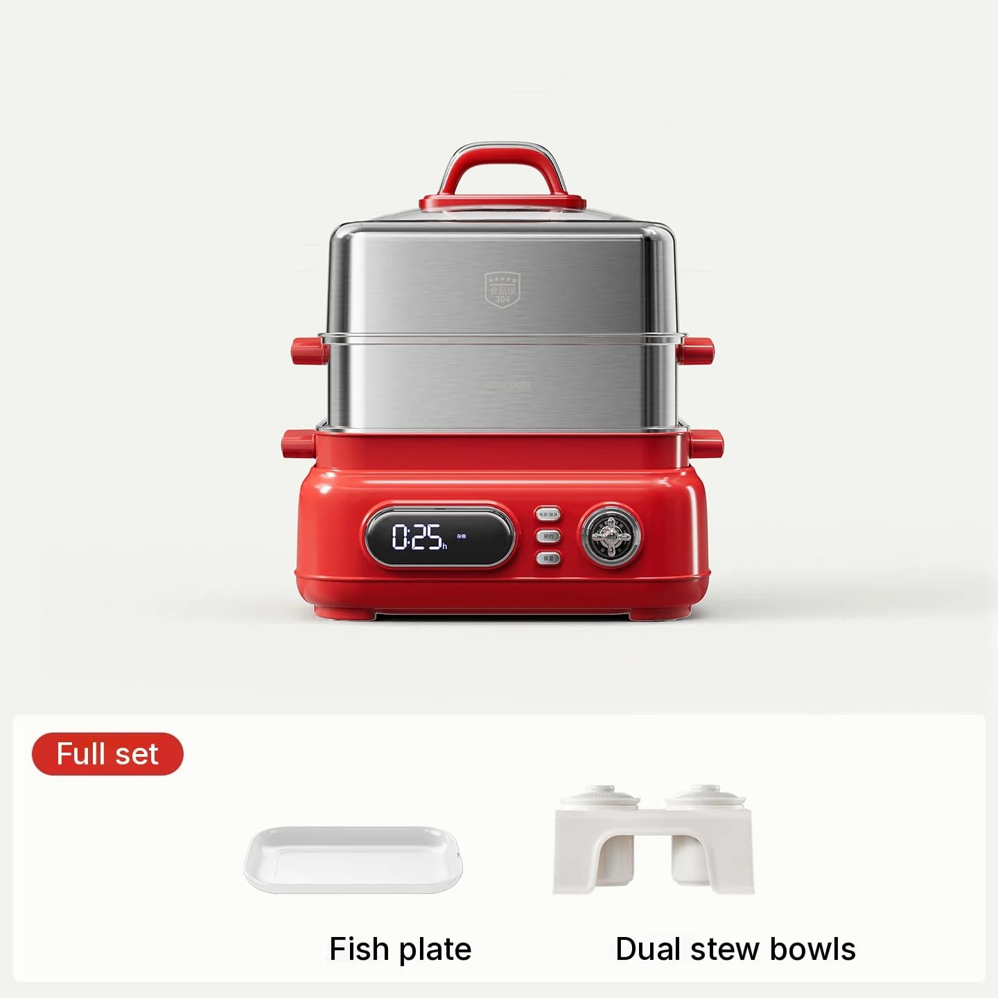 Electric Stainless Steel 3-Tier Steam Cooker 18L 220V 1500W