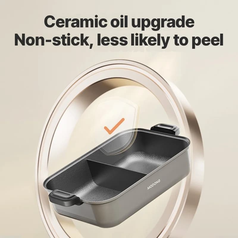 Split Electric Hot Pot with Nonstick Liner, 8L Capacity