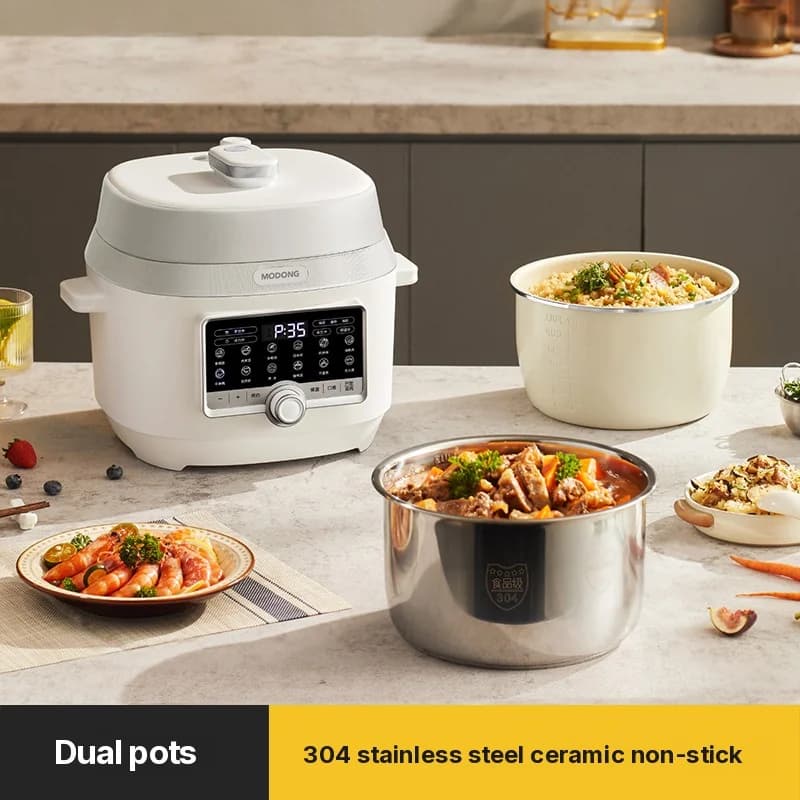 5L Electric Pressure Cooker With Dual Inner Pots