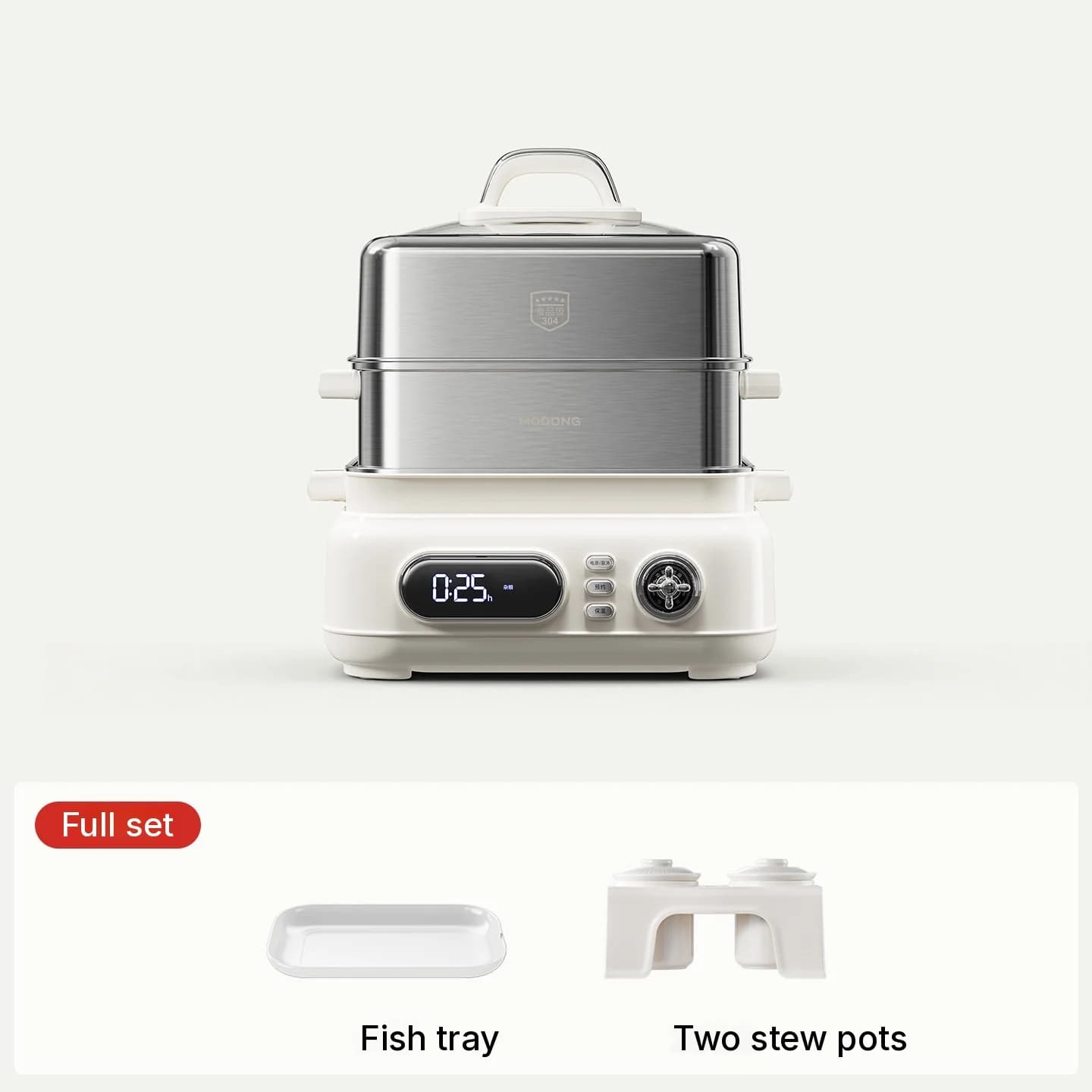 Electric Stainless Steel 3-Tier Steam Cooker 18L 220V 1500W