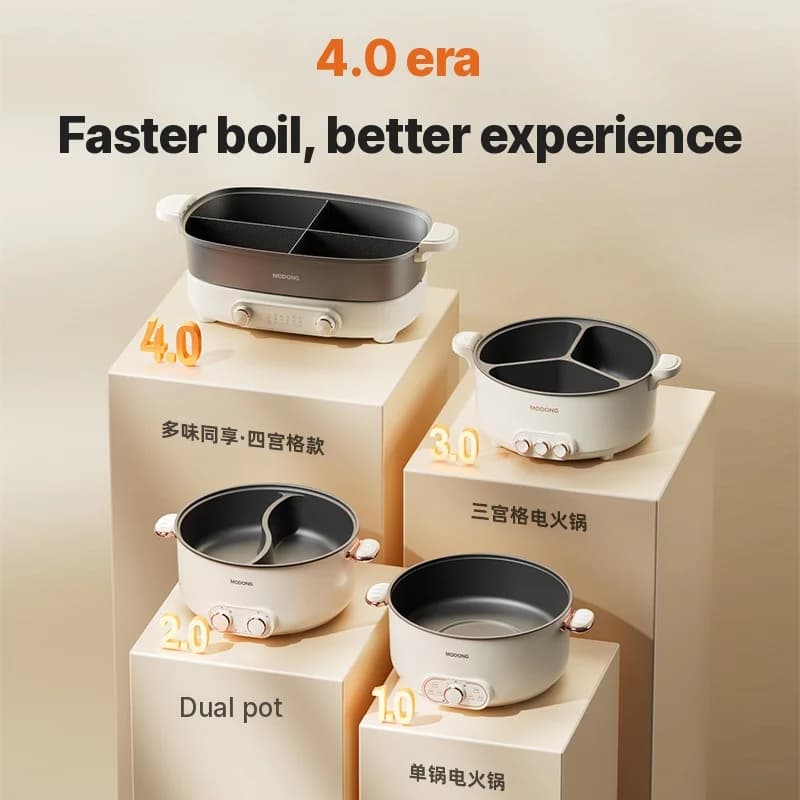 Electric Hot Pot 7L Divider Or Four-Grid, 220V, Split Pot