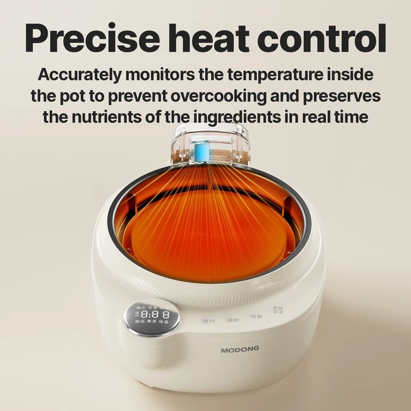 Electric Glass Health Pot with Temperature Control and Tea Steamer