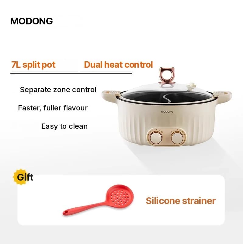 Electric Hot Pot Divider Pot 6L-8L, 220V, 5-6 Person