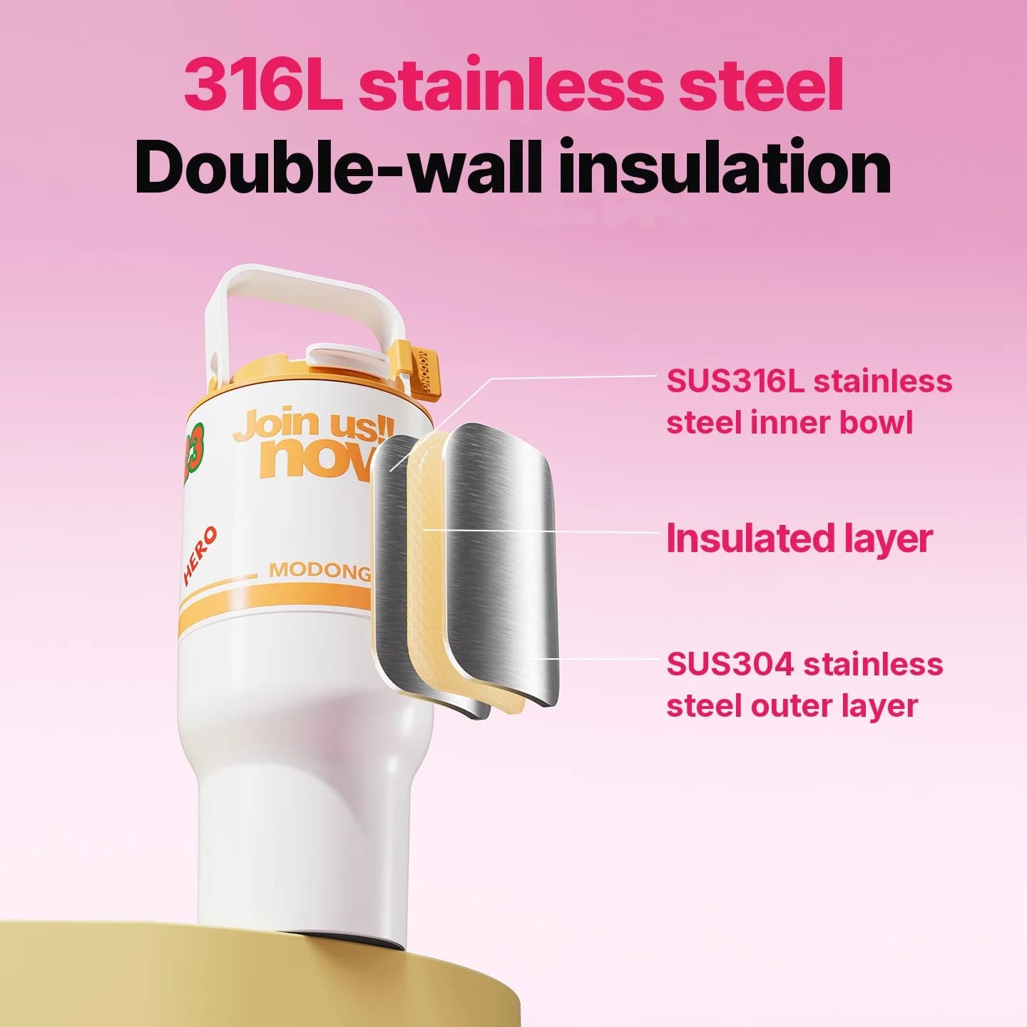 Electric Heating Cup With Stirring Function, 220V Portable