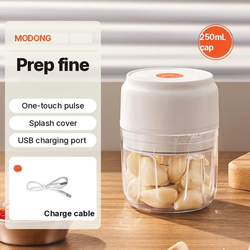 Wireless Electric Garlic Chopper Cup 250mL 5V 30W Plastic