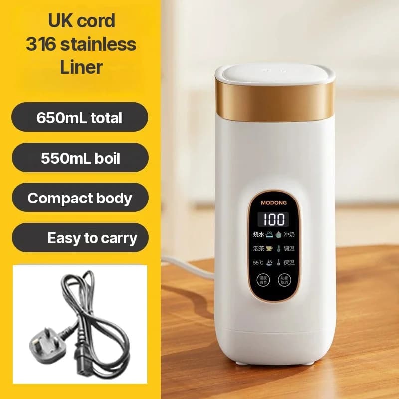 Portable Electric Travel Kettle Cup With Keep Warm
