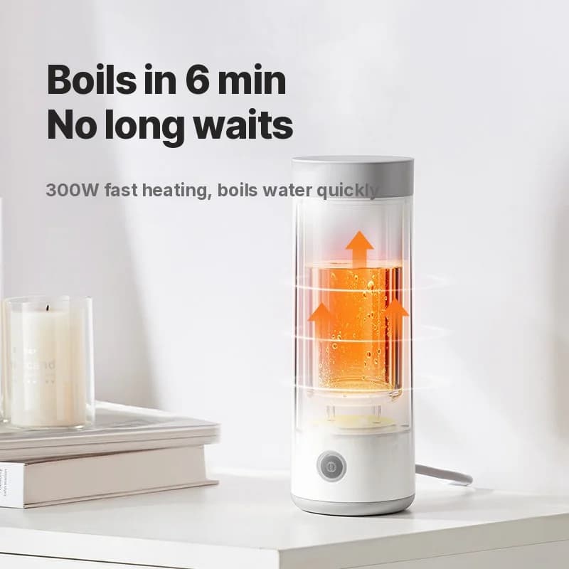 Portable Electric Heating Cup 304 Stainless Steel 300ml 220V