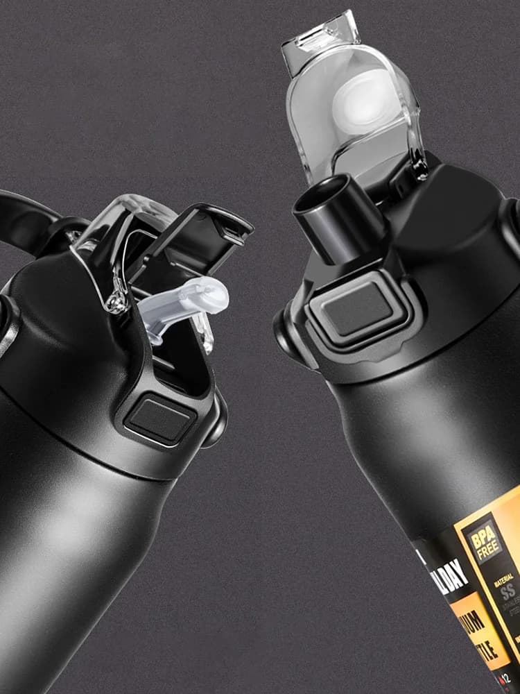 Outdoor Thermos Tumbler with Straw 0.8-1.5L
