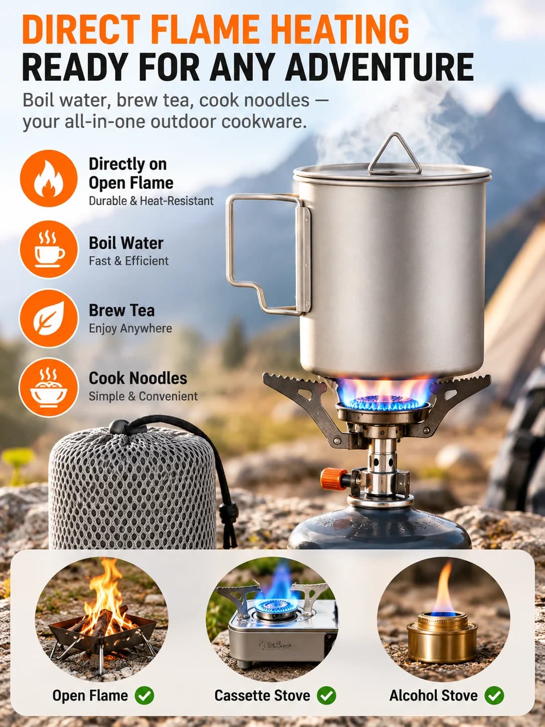 Pure Titanium Folding Camping Mug
