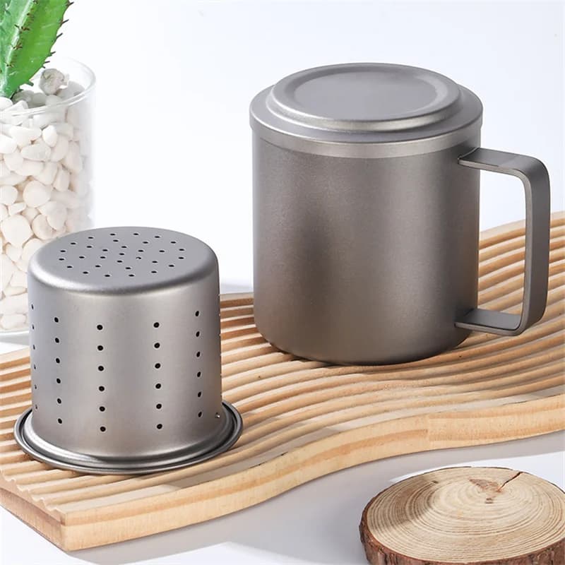450ml Pure Titanium Tea Infuser Mug