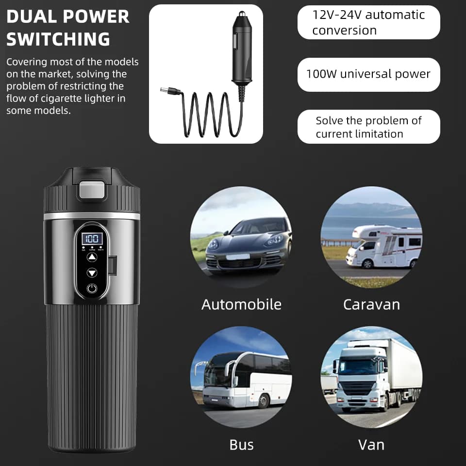 500ml 12V/24V Electric Heating Cup