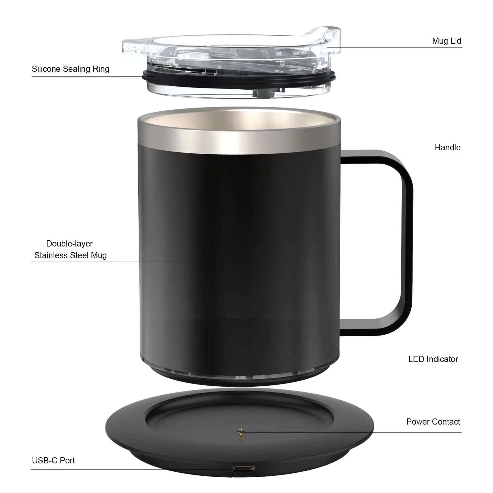 12oz USB Heated Coffee Mug