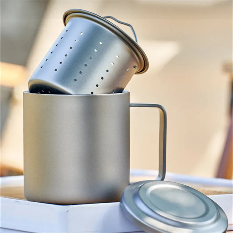 450ml Pure Titanium Tea Infuser Mug
