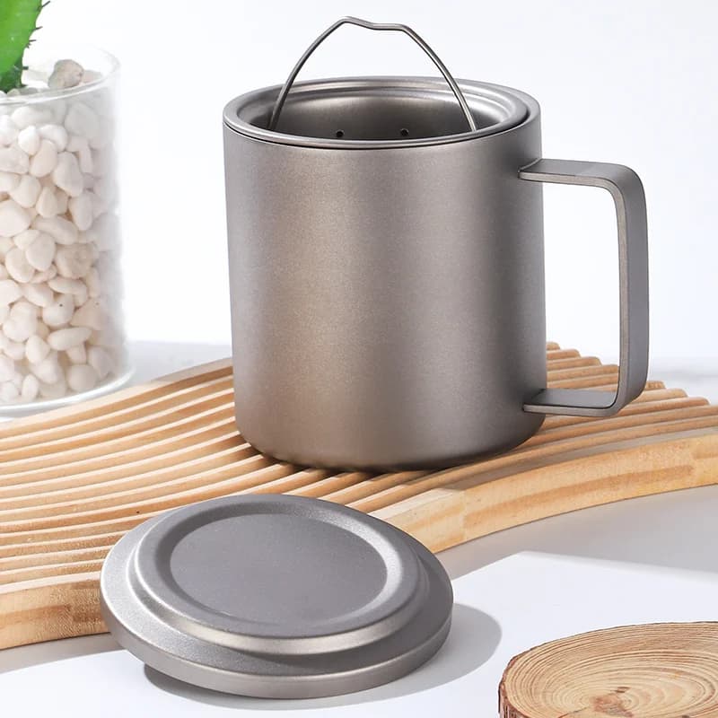 450ml Pure Titanium Tea Infuser Mug